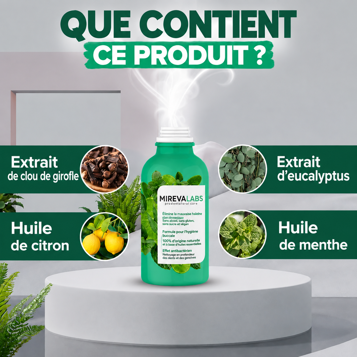 MIREVALABS Gouttes pour une haleine fraîche