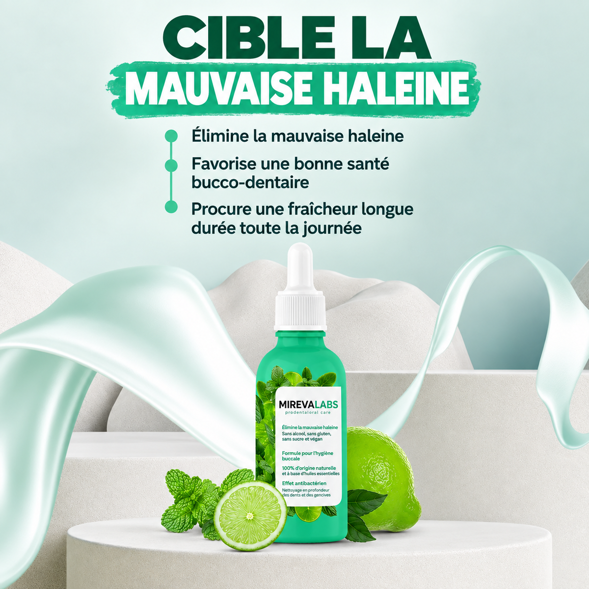 MIREVALABS Gouttes pour une haleine fraîche